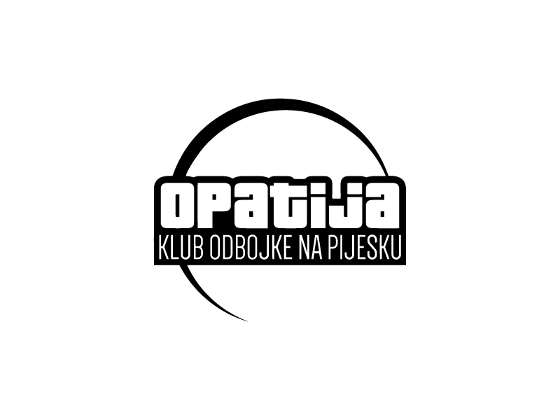 KOP Opatija - Logo Design & Branding beach volleyball black black white design black white branding bw design logo logo design opatija sports design sports logo volleyball white