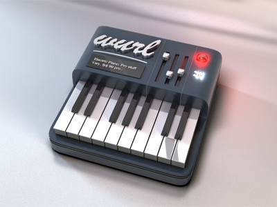 Wurlitzer icon in 3D 3d c4d cinema4d design icon model rebound render wurlitzer