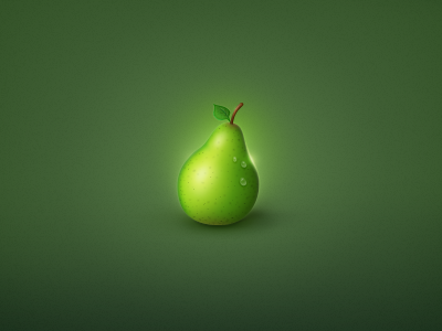 Pear From Space fruit gloss green icon pear space