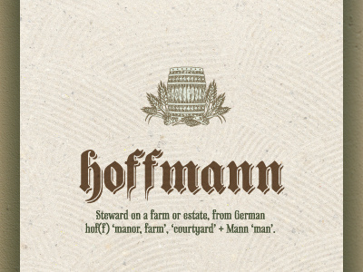 Name Meaning: Hoffmann