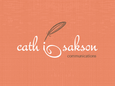 Cath Isakson - Dotting the Is feather handwriting logo logotype type typography writing