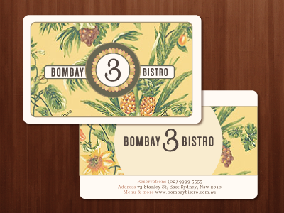 BB Cards - More of the colonial range business cards logo monogram pattern