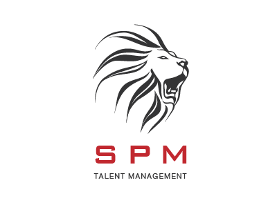 SPM Colour black branding lion logo white