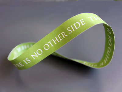 There is no other side edge green logo mobius moebius strip
