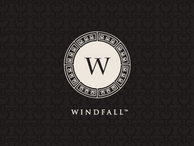Windfall - Stamp black branding lettering logo stamp type wealth