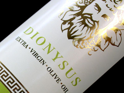Dionysus Bottle Detail - Delicate branding dionysus gold identity logo oil organic type