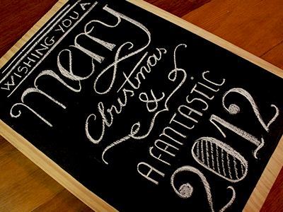Merry Xmas chalk christmas lettering type typography