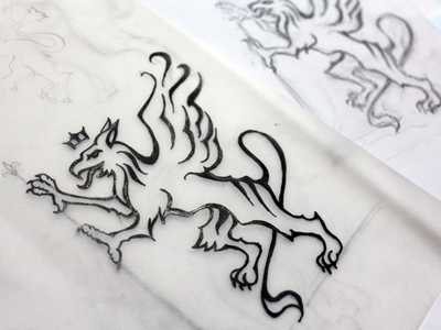 Gryphon - The Sketch griffin gryphon heraldry illustration