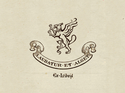 And for a bit of whimsy : the gryphon ex libris