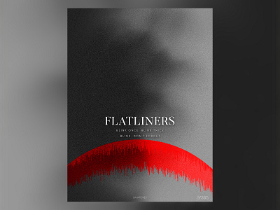 Flatliners abstract art dark gradient gradient color gradient design gradients gray horror noise photoshop poster red shadows type typography