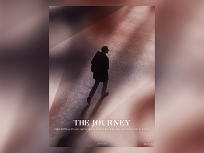 The Journey abstract art brown collage gradient gradient color gradients journey lights man noise peson photo poster typography