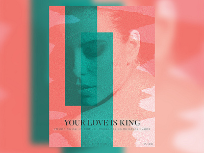 Your Love is King abstract art adobe collage gradient gradient color gradient design gradients green photoshop pink type typography typography art woman