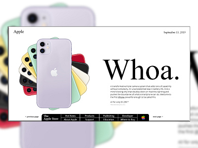 iPhone 11 Pro Web Design Rewind 90's