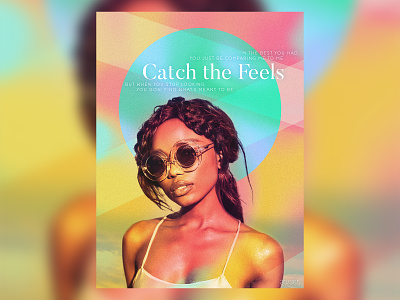 Catch the feels abstract art adobe collage colofrul design glasses gradient gradient color gradient design gradients noise photoshop poster space spring summer type typography woman