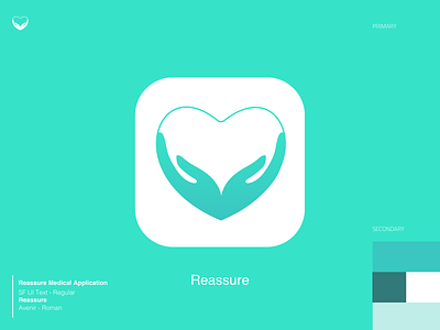 Reassure App app branding design family hospital identity illustrator logo sketch