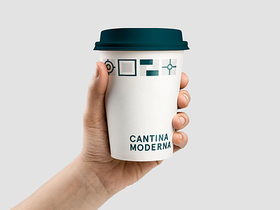 Cantina Moderna canteen cup graphic design icon logo modern style visual identity visual style