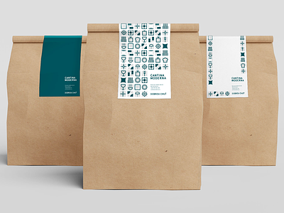 Packaging for Cantina Moderna canteen icons modern style restaurant visual identity visual style