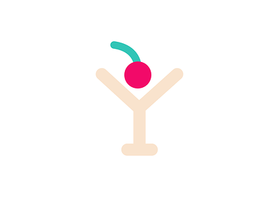 Cherry Drink Icon cherry drink icon illustration minimalistic set