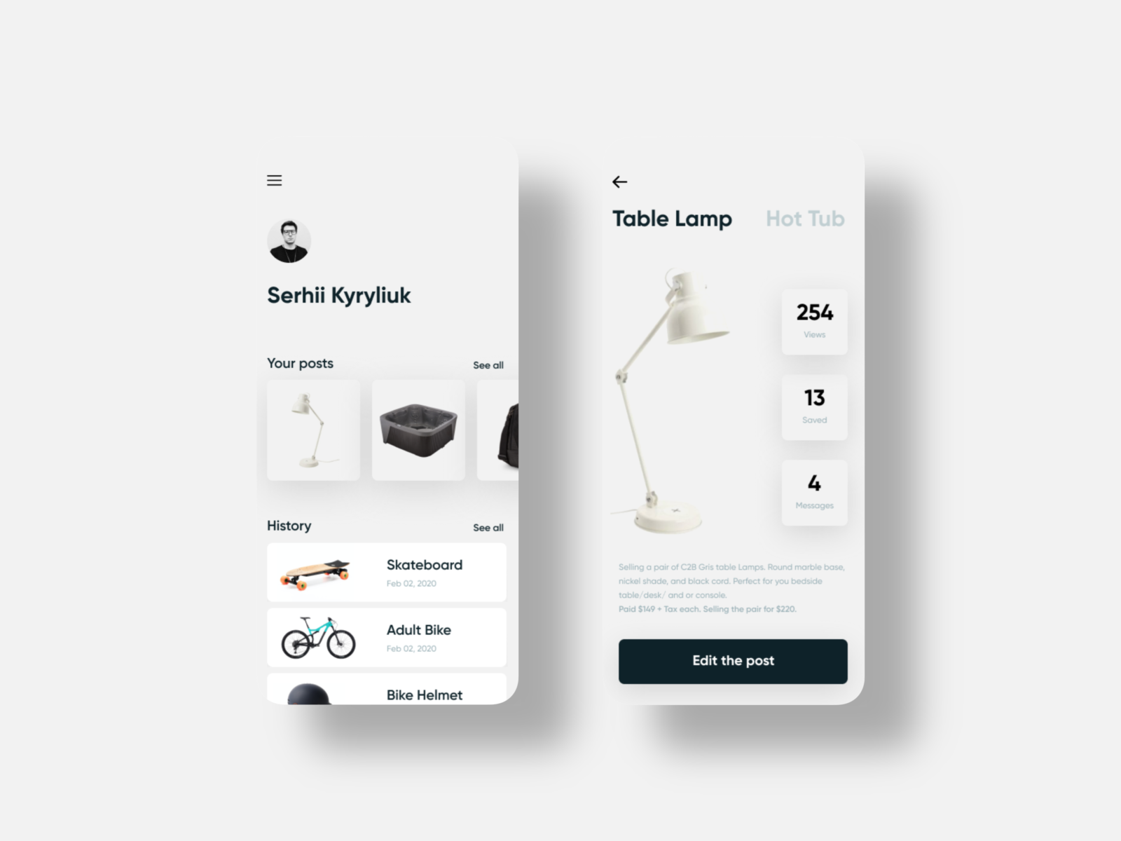 Craigslist profile by Serhii Kyryliuk on Dribbble