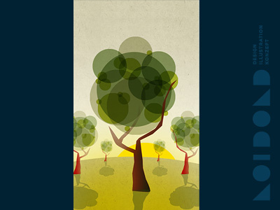 Daytime Trees Illustration illustration vectors
