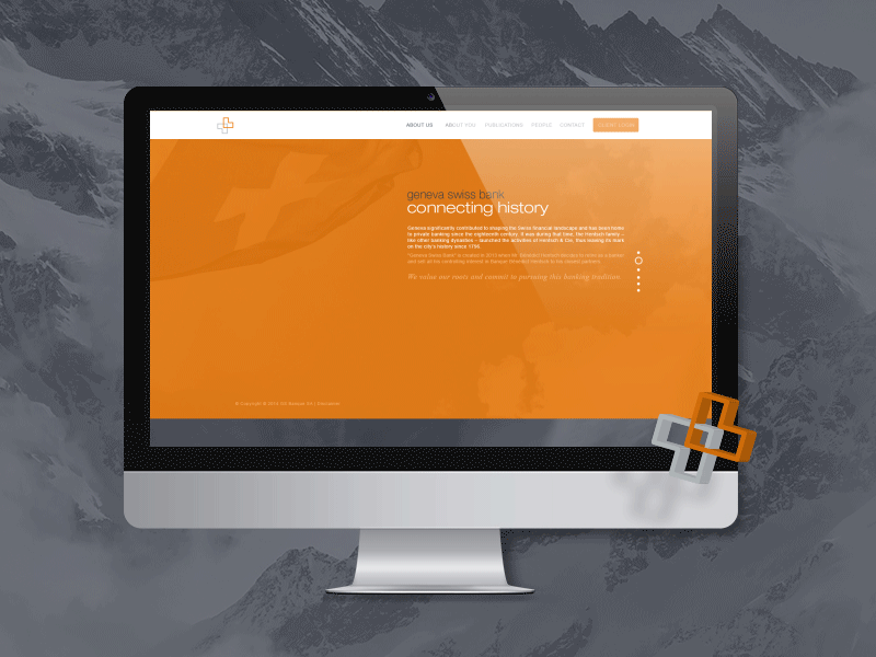 Geneva Swiss Banque corporate ui userinterface webdesign website