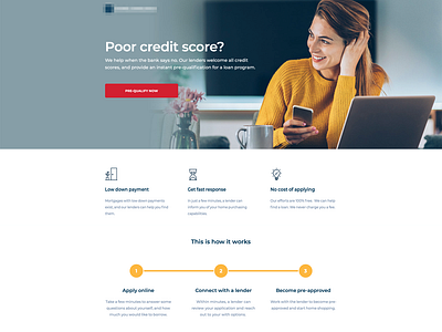 Finance landing page - click-through