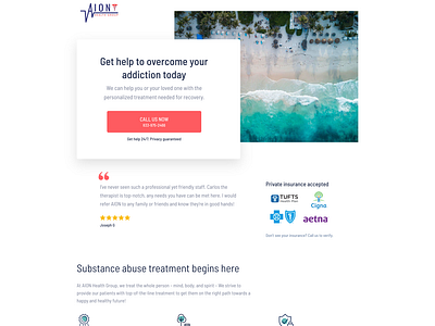 Medical landing page - lead generation