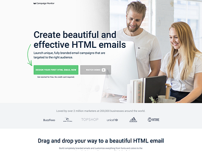 Saas Landing Page - click-through