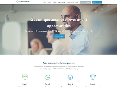 Website - Investors homepage oversized hero venture capital website