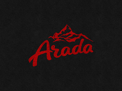 Arada identity albania arada logo mountains typeface