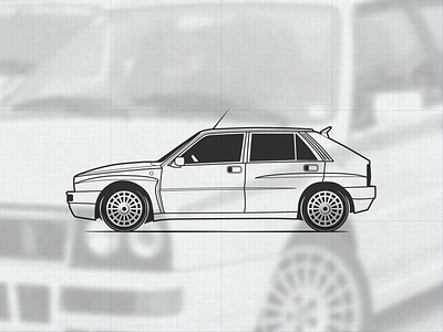 Lancia Delta Integrale illustration