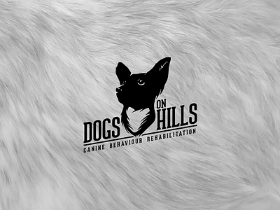 Dogs On Hills canine dogs identity logo monochrome rehab shelter