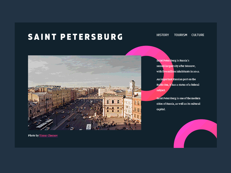 Russian cities animation city moscow saint petersburg ui web website