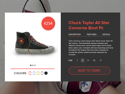 Concept Card Product card cart concept converse minimal order product sneakers sport ui ux web