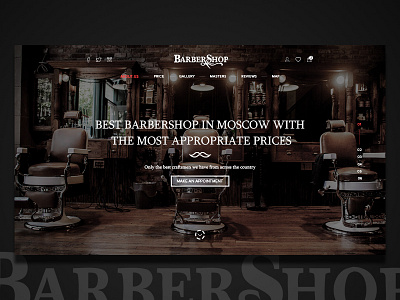 Home Page Barbershop app barbershop design home preview responsive social ui ux web website