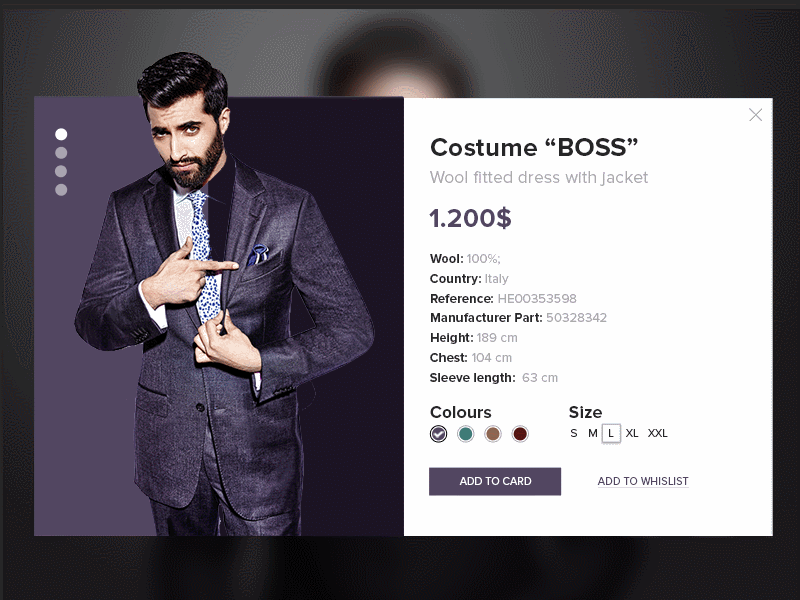 Card Product Men's Suit app beard card cart design man preview social ui ux web website