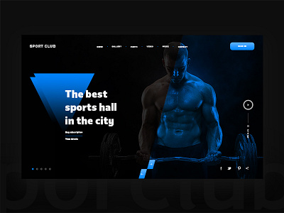 Sport Club Home Page app design home man preview social sport club ui ux web website