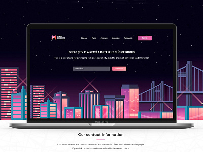 Home page City city design form illustration interaction product ui ux vector website