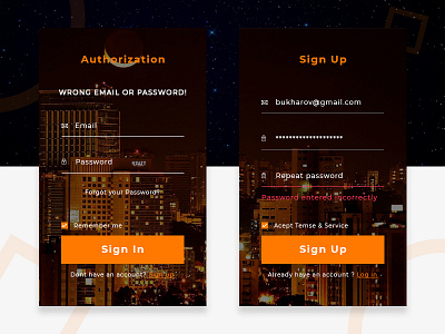 Login & Register Screens app beautiful design home login preview social ui ux web website