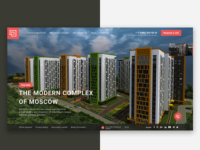 Home Screen Residential Complex app beautiful design home preview residential complex social ui ux web website