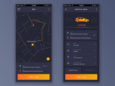 Taxi App app beautiful design preview product social ui ux web