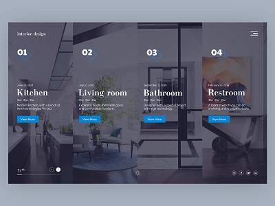 Home Screen - Interior Design card concept design home interior interior design minimal preview product social ui ux web website