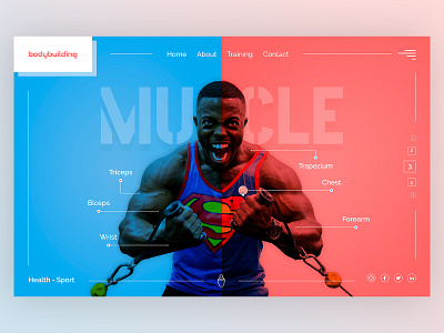 Gym Home Page beautiful cart concept design gym home preview product ui ux web website