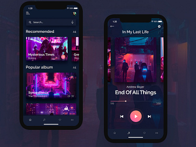 Music App Concept app beautiful design home minimal music preview product social ui ux web website