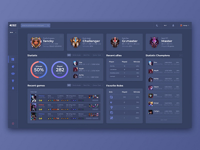 League of Legends e-sport mobile app by Piotr Kosmala on Dribbble