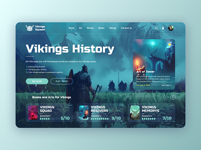 Vikings - Book and Movies art beautiful books design fight history home man movies ragnar serial squad video viking web website