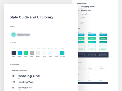 Style Guide and UI Library for Analytics platform