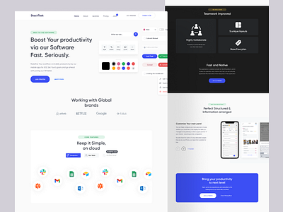 TodoList - Website HomePage clean layout clean website elements landing page management website minimalistic product product landing page product page productdesign saas saas landing page style task list page task management website todo website ui ux website