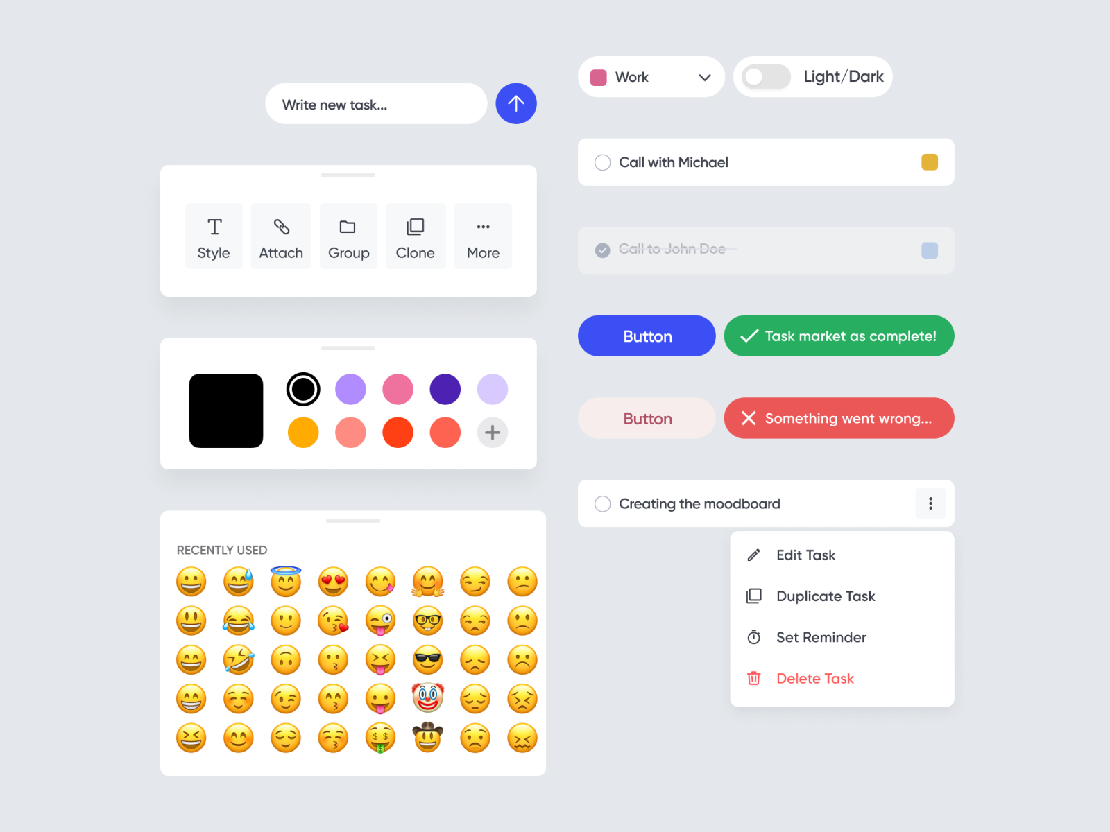 TodoList - Daily Task Management Elements by Dawid Jankowski on Dribbble