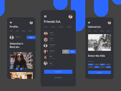 Photo App Design Next Views📸 app animation app concept app dashboard app design app designer application clean design dark mode design flat ios mobile app sketch typography ui ui design ux web app